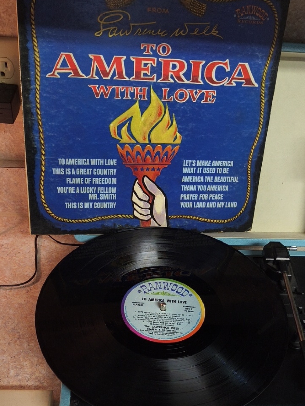 To America With Love Vintage LP - Patriotic Blue Cover